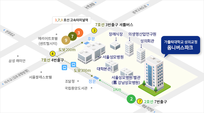 가톨릭대학교 의료정보학교실 오시는 길 지도